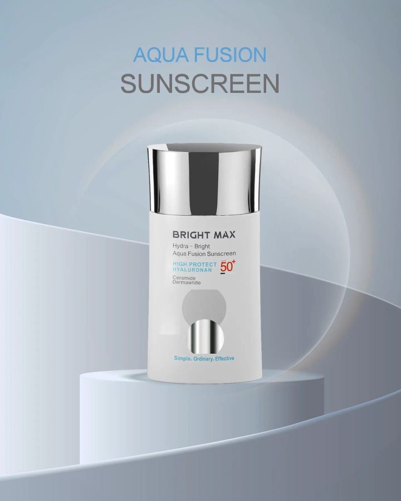 کرم ضد آفتاب برایت مکس بی رنگ مدل آکوا فیوژن SPF50